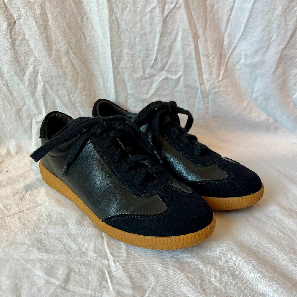 Jeffrey Campbell Vegan Black Leather & Suede Sneakers NWOB * Size 7.5